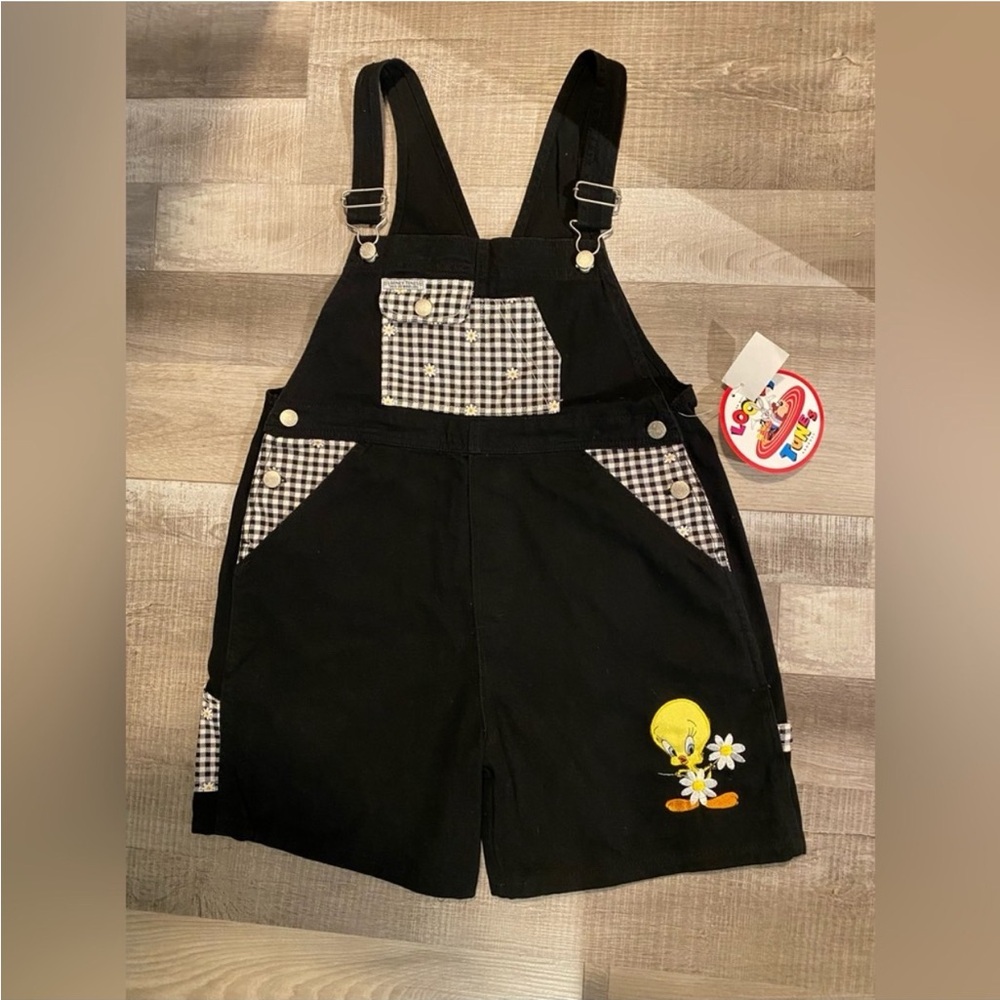 Vintage Looney Tunes Tweety Kids Shortalls size 14
